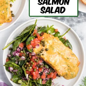 Mustard-dill salmon salad with balsamic vinaigrette