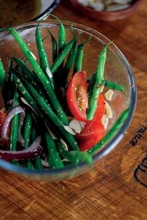 Mustard green bean salad