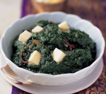 Mustard greens with ginger, chilli and garlic