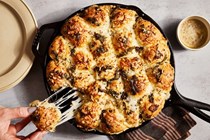 Mustard, kale and cheddar pull-apart bread