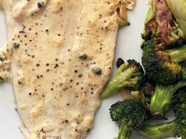 Mustard-roasted fish