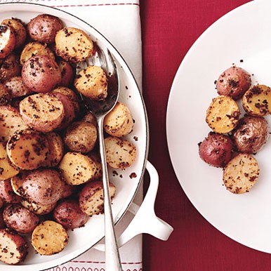 Mustard-roasted potatoes