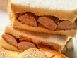 Mustardy mango chutney sausage sarnies