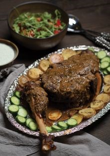 Mutton leg roast (Mussallam)
