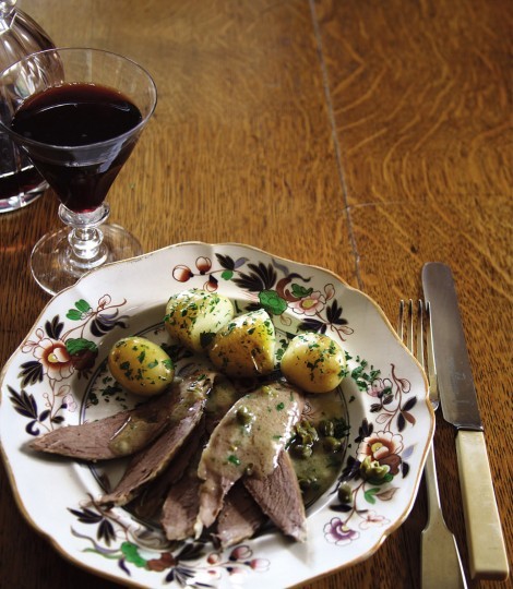 Mutton with caper sauce