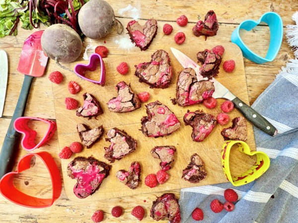 My bloody Valentine beetroot and raspberry brownies