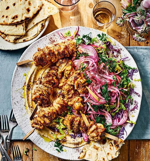 My chicken kebab platter
