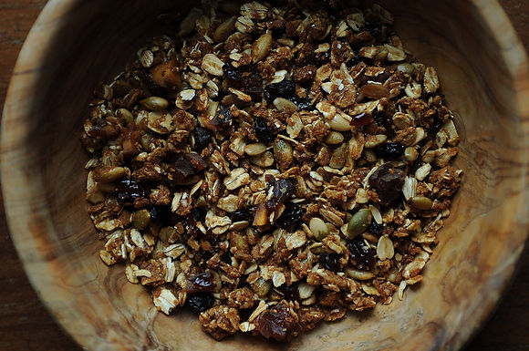 My favorite granola with lots of dried fruit