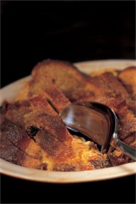 My grandmother's ginger-jam bread and butter pudding