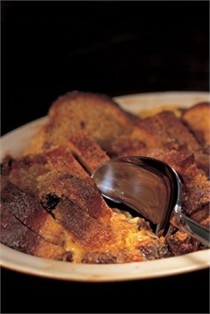 My grandmother's ginger-jam bread and butter pudding