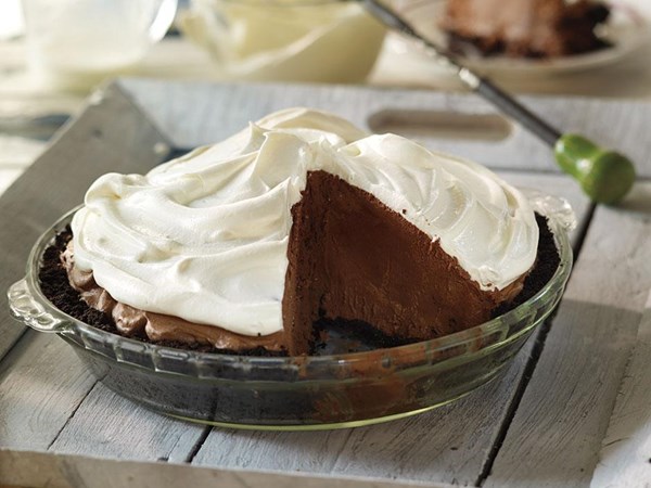 My head's in the clouds chocolate cream pie