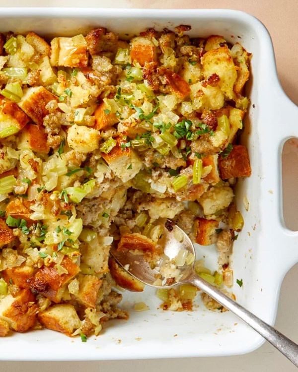 My mother-in-law's sausage and herb stuffing 