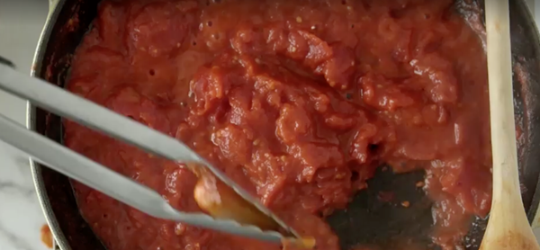 My mother's butter, tomato, and onion sauce
