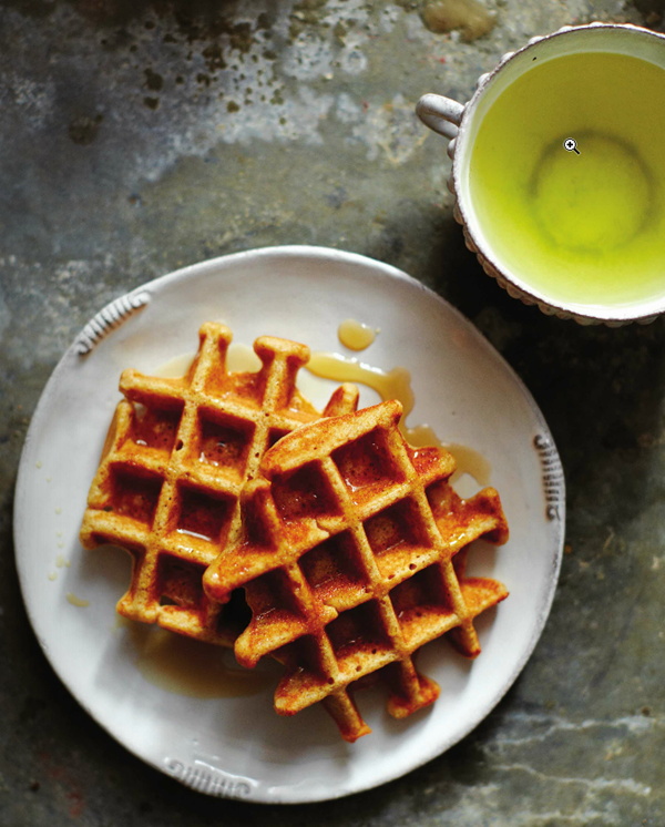 My mother's spelt almond waffles