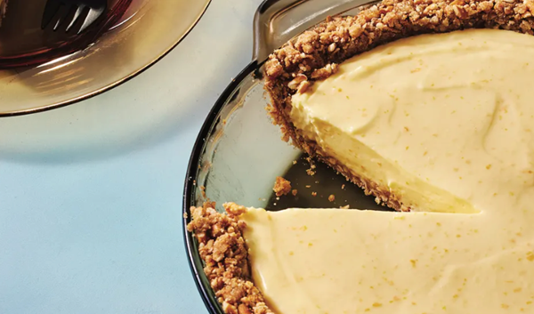 N0-bake orange cream pie with a pretzel crust