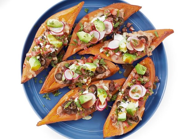 Nacho sweet potato skins