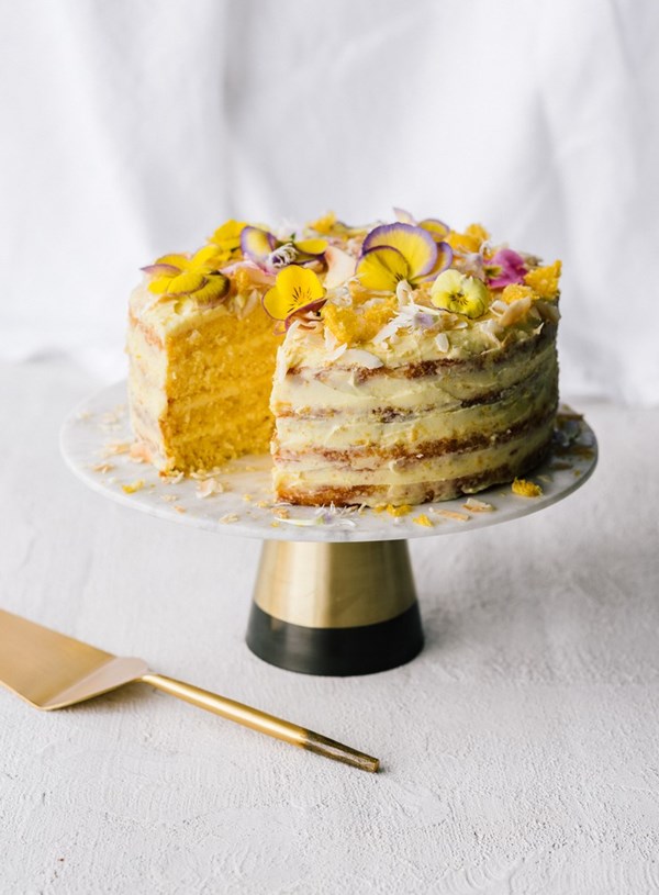Naked citrus and coconut cake