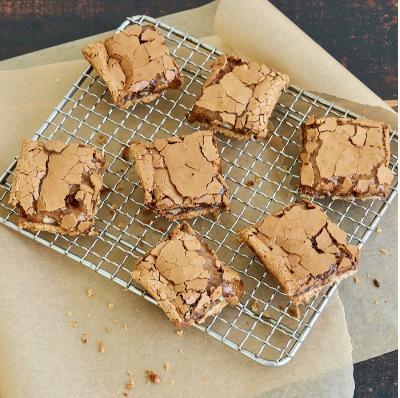 Nanna's caramel walnut slice