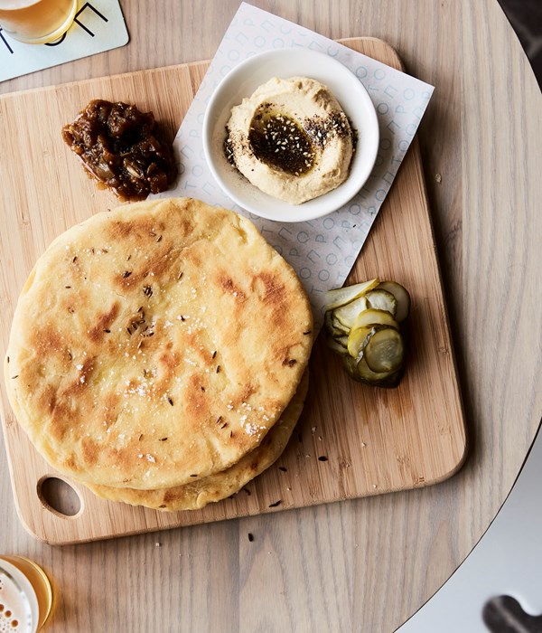 Nan's fry bread with hummus