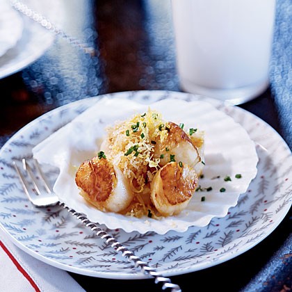 Nantucket bay scallops with bay-scented butter