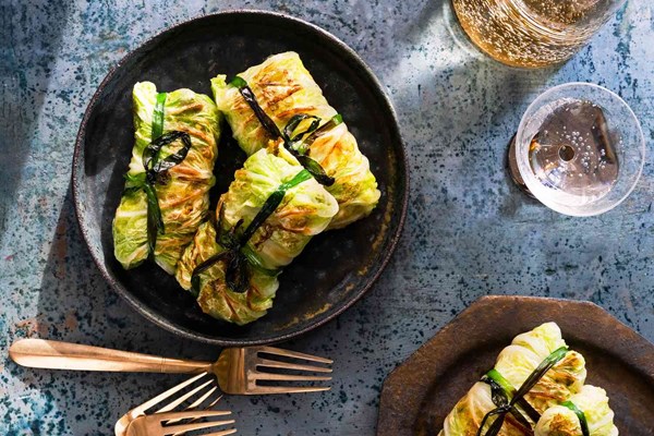 Napa cabbage pockets with tofu