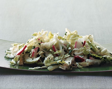 Napa cabbage salad with buttermilk dressing