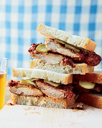 Nashville hot and crispy chicken sandwiches