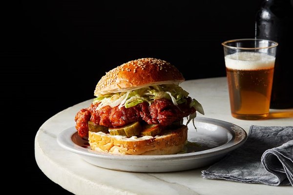 Nashville-style hot chicken sandwich