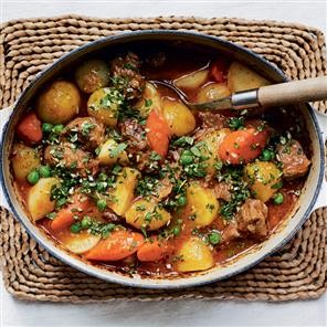 Navarin of lamb with mint gremolata