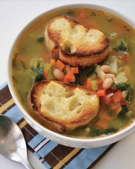 Navy bean, spinach and dill soup [Mary Luz Mejia]