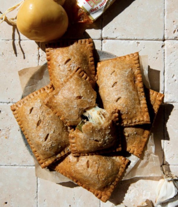 'Nduja, smoked mozzarella and broccolini hand pies