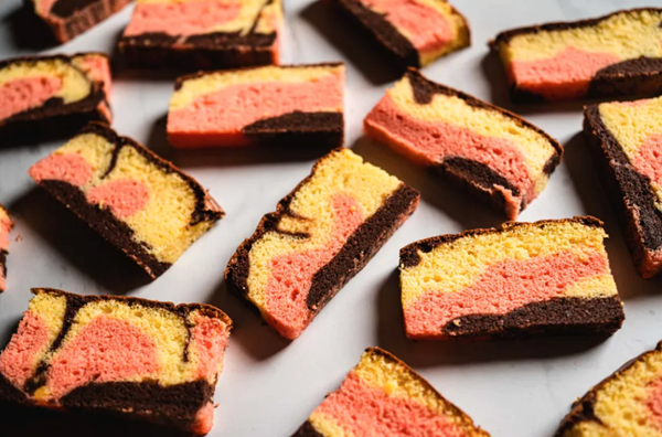 Neapolitan castella cake