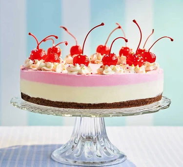Neapolitan frozen cheesecake