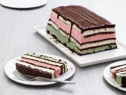 Neapolitan ice cream cake