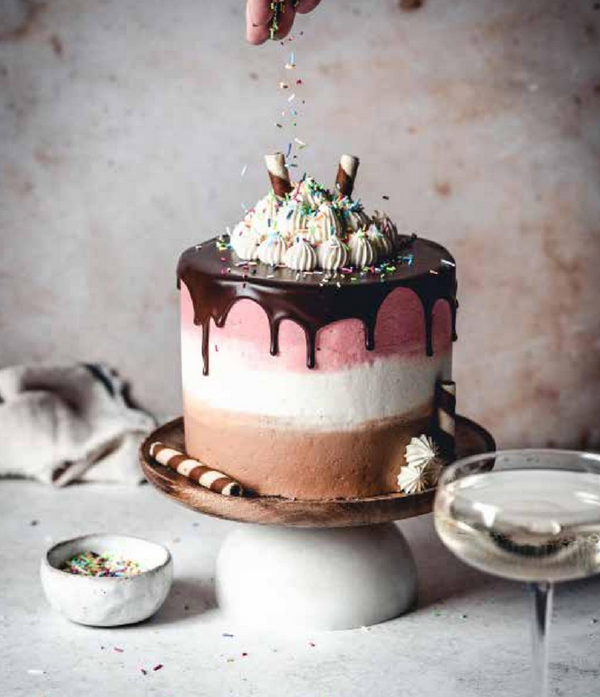Neapolitan layer cake