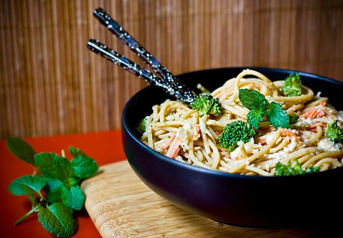 Nearly raw tahini noodles