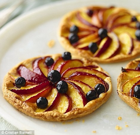 Nectarine & blueberry galettes
