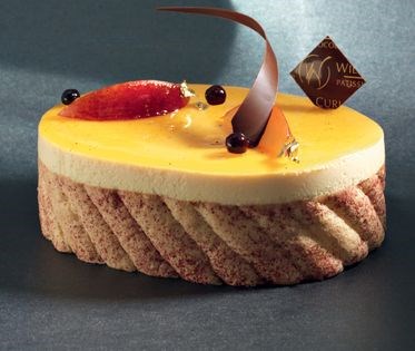Nectarine & cassis entremet