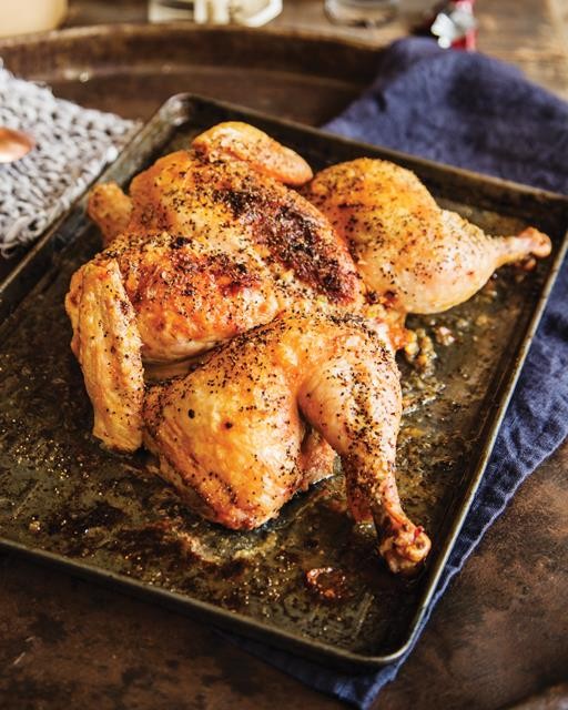 Nectarine & ginger roasted chicken
