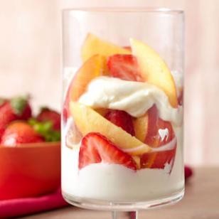 Nectarine & strawberry parfait