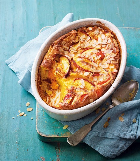 Nectarine and almond clafoutis