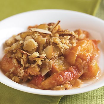 Nectarine and almond crisp