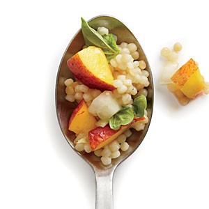 Nectarine and basil couscous