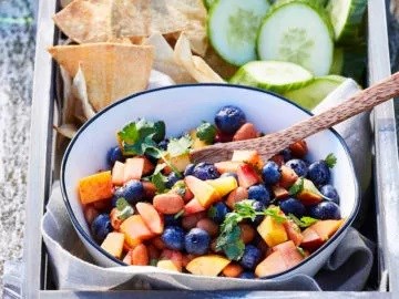 Nectarine and blueberry salsa 