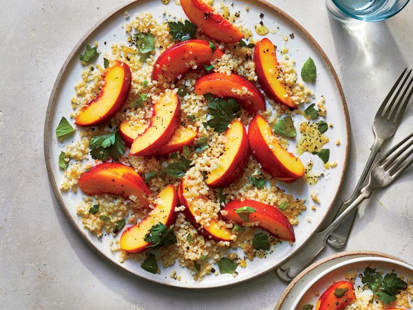 Nectarine and bulgur salad