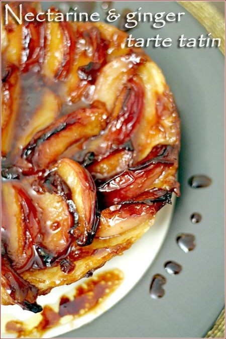 Nectarine and ginger tarte Tatin