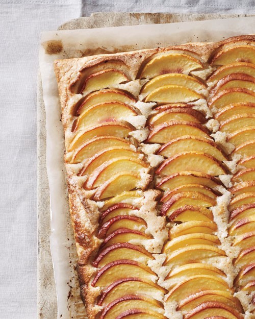 Nectarine and hazelnut galette