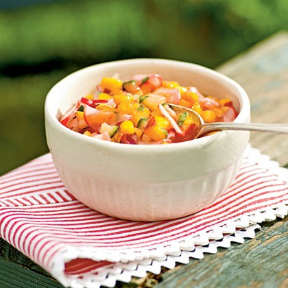 Nectarine and radish salsa