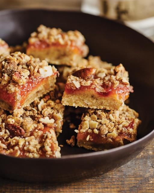 Nectarine crumb squares
