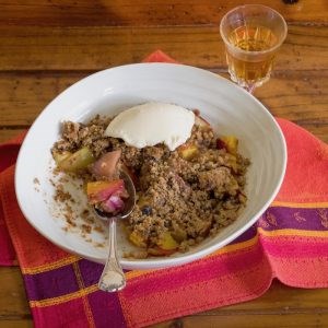 Nectarine crumble